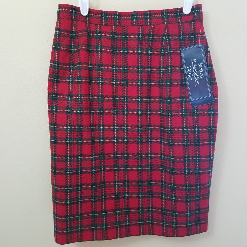 NORTON MCNAUGHTON Plaid Skirt